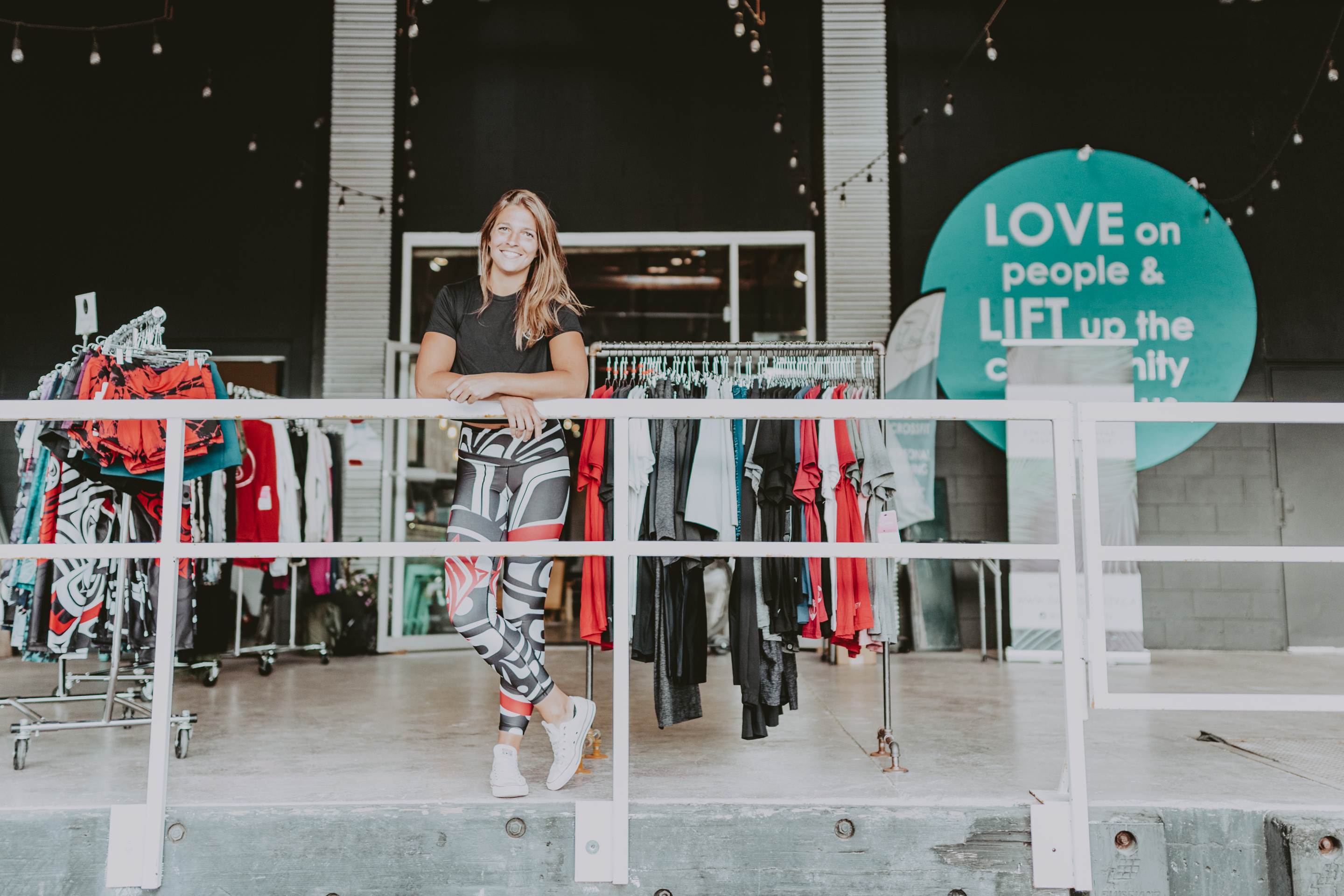 Girl standing in front of a victoria bc crossfit gym